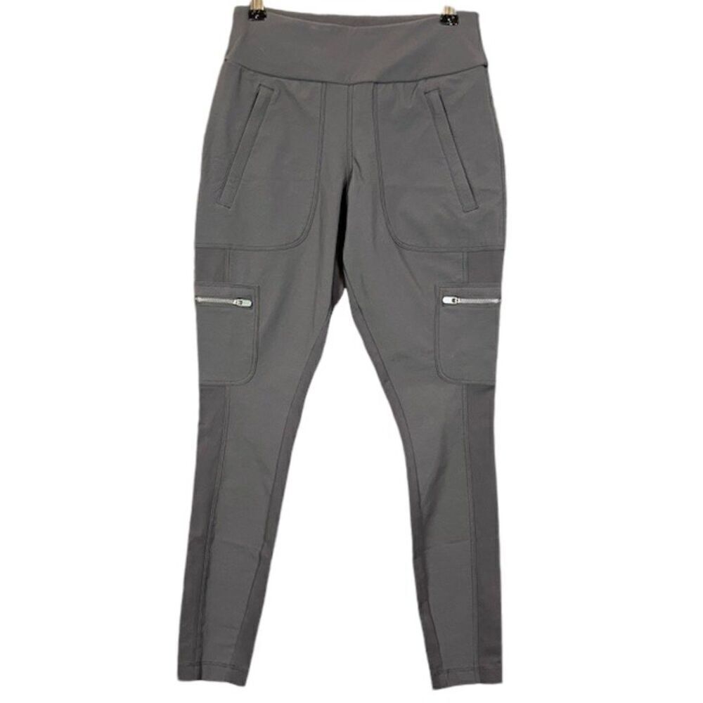 ATHLETA Headlands Hybrid High Rise Cargo Legging Zipper Pockets Black Size 2P